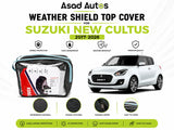 Weatherproof paint-safe fabric close-up of top cover for Suzuki Swift 2017-2026 sun rain and dust protection - Asad Autos