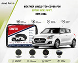 Weatherproof paint-safe fabric close-up of top cover for Suzuki Swift 2017-2026 sun rain and dust protection - Asad Autos