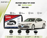 Weather shield black top cover custom fit on Toyota Camry 2018-2023 sedan for all-weather protection - Asad Autos