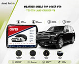 Weather shield black top cover custom fit on Toyota Land Cruiser V8 2008-2021 SUV for all-weather protection - Asad Autos